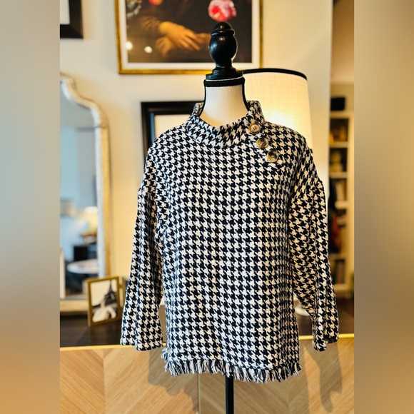 ZARA Houndstooth Top size Small - Picture 6 of 10